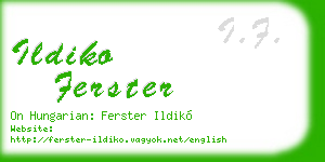 ildiko ferster business card